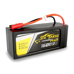 TATTU PLUS 16000mAh 22,2 V 6S 15C intelligente LiPO-Schnell lade batterie Wiederauf ladbare Lithium batterie für UAV-Drohnen