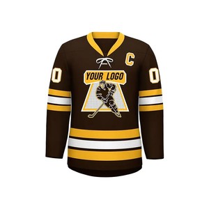 Logo personnalisé de haute qualité équipe professionnelle adulte attirail sergé maillot de hockey sur glace vêtements professionnels avec technique de sublimation - Product Image 4