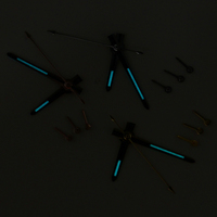 Aiguilles de montre lumineuses en cuivre bleu-vert de luxe pour plongée, 8,5*13,5*13*3,6 MM, compatibles avec le mouvement VK63, accessoires du fabricant