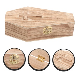 Casa colonica in legno Pet frassino scatola di Halloween scatola di legno retrò scatola di immagazzinaggio per Pet Memorial Keepsake - Product Image 3