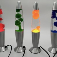 Lámpara de Lava con Cera, Sensorial Visual, LED Mini, ABS Moderno, Cuadrada, con Brillantina, Luz Nocturna Colorida, Funciona con Pilas, para el Hogar y el Dormitorio