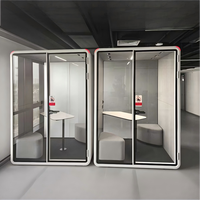 Cabine de réunion modulaire et portable pour espaces de travail ouverts et coworking
