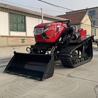 Usine de gros 70HP 2WD Gear Drive télécommande Mini tracteur à chenilles motoculteur avec boîte de vitesses pour usage agricole