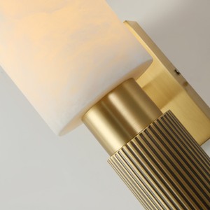 Custom Factory Wholesale Nordic Living Room Copper Alabaster Wall Lamp Light Modern Creative Bedroom <b>Bed</b> Aisle Corridor Light - Product Image 4