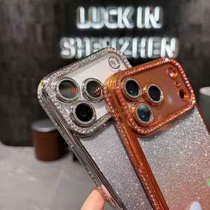 เคสโทรศัพท์แวววาวกรอบเพชรสำหรับ <span class=keywords><strong>iPhone</strong></span> 17 <span class=keywords><strong>PRO</strong></span> MAX เคสโทรศัพท์กลิตเตอร์สีไล่ระดับสีสำหรับ <span class=keywords><strong>iPhone</strong></span> <span class=keywords><strong>13</strong></span> 14 15 16 17 - Product Image 2