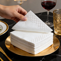 Fabrication de serviettes en papier de luxe personnalisées, hautement absorbantes, douces, écologiques, en papier Airlaid avec logo