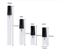 Grosir 2ml 3ml 5ml 10ml kecil kosong semprot isi ulang parfum Tester perjalanan ramping kaca sampel botol parfum