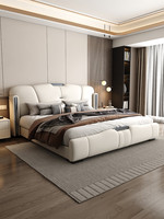 Lit en cuir capitonné de luxe moderne avec coffre de rangement, meubles de chambre à coucher de style italien, taille King Queen, pour la maison et l'hôtel