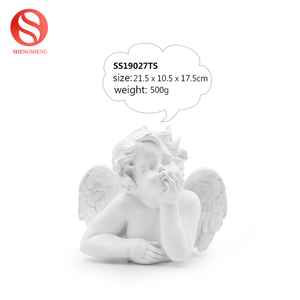 Decorazione della casa del desktop decor <span class=keywords><strong>pensiero</strong></span> busto angelo ragazzo resina <span class=keywords><strong>bianco</strong></span> angelo statue - Product Image 2
