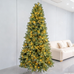 <span class=keywords><strong>Sapin</strong></span> de Noël de table pré-éclairé en forme de <span class=keywords><strong>sapin</strong></span>, directement de l'usine, branches en PE et PVC, luxueux et épais avec LED chaudes - Product Image 1