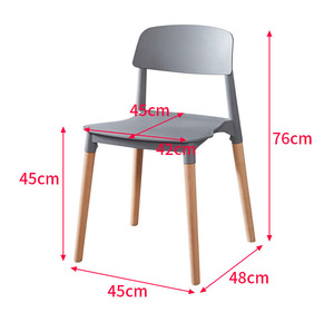 Chaise de salle à manger avec dossier épaissi, design scandinave moderne, pieds en bois, mobilier de maison, tabouret de restaurant - Product Image 4