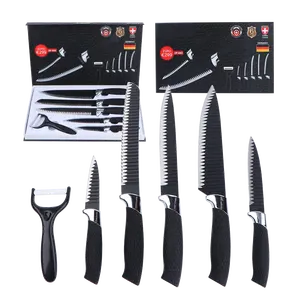 Conjunto de facas de cozinha luxuosas, de aço de damasco, camadas, de chef de cozinha