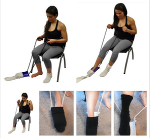 Outil d'aide aux chaussettes et pantalon pour personnes âgées, handicapées, enceintes, diabétiques-Dispositif d'assistance à la traction-Aide aux chaussettes - Product Image 6
