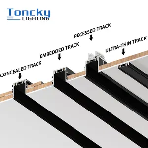 Batterij Aangedreven Verlichting Indoor Magnetische Track Ingebed Verborgen Randloos