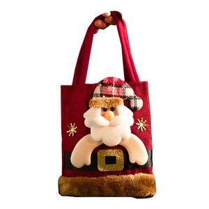 Bolsas de Tela Navideñas con Cordón, Bolsas de Fieltro para Regalos de Navidad, 34*20cm, Venta al Por Mayor - Product Image 1