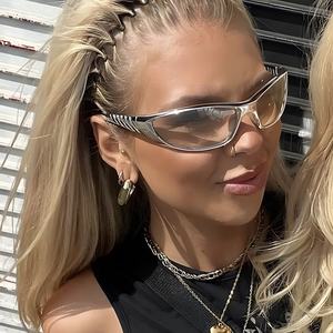 PAISHEO KD2003 avrupa amerikan Y2K Millennium tam jant kare güneş gözlüğü fütüristik teknoloji UV400 seksi Retro High-End - Product Image 3