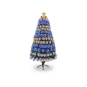 Christmas Tree 180cm 230T Blue Led Lights Remote Controlled Indoor Pine Artificial Tree Standing Base - Product Image 1