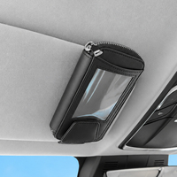 Pochette de rangement multifonctionnelle pour pare-soleil de voiture, avec fermeture éclair, porte-cartes et organisateur de lunettes de soleil – Vente en gros