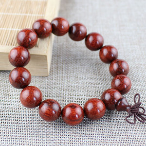 Rosewood Prayer Beads <b>Bracelet</b> 15mm 15 Beads Unisex Jewelry Gift For Men Women Elders - Product Image 2