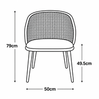 Fauteuil de salle à manger moderne nordique avec dossier incurvé enveloppant, assise en cuir sur structure claire, idéal pour appartement, salle de bain et atelier