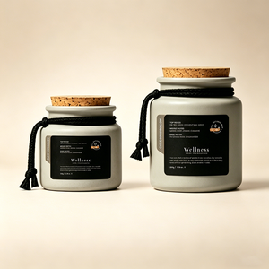 WELLNESS Aroma, Fabricante <span class=keywords><strong>de</strong></span> Decoración para el Hogar, Colección Cord of Serenity, Velas Aromáticas <span class=keywords><strong>de</strong></span> Cera <span class=keywords><strong>de</strong></span> Soya en Frascos <span class=keywords><strong>de</strong></span> Vidrio, Regalo <span class=keywords><strong>de</strong></span> Lujo Personalizado - Product Image 2