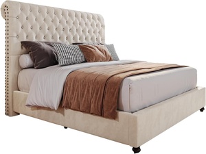 Facile montare il telaio del <span class=keywords><strong>letto</strong></span> con bottone trapuntato testiera <span class=keywords><strong>letto</strong></span> King Size <span class=keywords><strong>per</strong></span> camera da <span class=keywords><strong>letto</strong></span> moderna set di mobili - Product Image 2