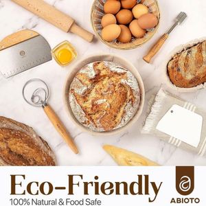 Home and Kitchen Baking <b>Tools</b> Set Dough Cutting Banneton Bread Proofing Basket Fermentation - Product Image 3