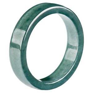 Anillo Cuadrado de Jadeíta Azul Agua de Grado A Natural Tiba, Anillo de Pareja para Hombre y Mujer - Product Image 5