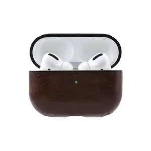 पु चमड़े AirPods प्रो प्रकरण थैला पाउच कवर के लिए हुक चाबी का गुच्छा के साथ हेड फोन्स ईरफ़ोन सामान