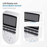 Enchufe Inteligente Kampa USA con Pantalla LCD, Temporizador Digital Programable, Medidor de Energía, 15A 230V, Ahorro de Energía, Control del Hogar