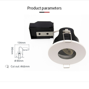 GU10 Trần xuống ánh sáng trắng đen chải Nickel Chrome chống đồng thau tại chỗ GU10 Phù Hợp Báo Chí Thép GU10 Spotlight - Product Image 1