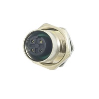 M12 récepteur femelle circuit 90 PCB de soudure 4pos m12 d connecteur de codage