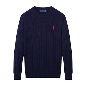 Suéter Casual de Punto para <span class=keywords><strong>Hombre</strong></span>, <span class=keywords><strong>Cuello</strong></span> <span class=keywords><strong>Alto</strong></span>, Estilo Deportivo, para Invierno, Mezcla de Algodón, Grueso, Manga Larga, Bordado - Product Image 4