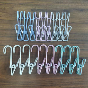 Pince <span class=keywords><strong>à</strong></span> crochet multifonctionnelle <span class=keywords><strong>à</strong></span> double niveau Pince <span class=keywords><strong>à</strong></span> <span class=keywords><strong>linge</strong></span> enduite de plastique Portable Papeterie photo et voyage Grande pince de camping - Product Image 6