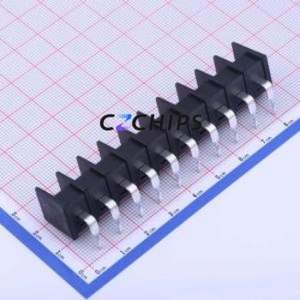 KF35R-8.25-10P Barrier Terminal Block Bent Lead Through Hole,P=8.25mm Connector Two Sides 8.25mm 1x10P Right Angle Pin - Product Image 2