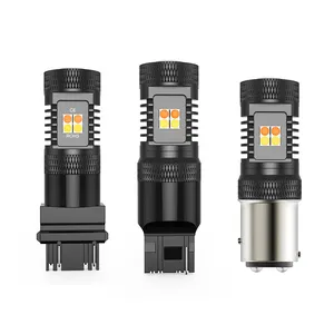 Led mạnh mẽ CANBUS 3157 7443 1157 hổ phách trắng BAY15D LED switchback DRL lần lượt tín hiệu bên đèn