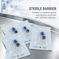 Flacons en verre de 3 ml transparents, emballés individuellement dans un emballage stérile, ouverture supérieure, stérilisation ETO pour usage pharmaceutique
