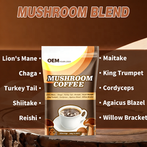 Café aux champignons biologique en marque blanche OEM, enrichi en adaptogènes et probiotiques, avec complexe de Crinière de lion, Chaga, Reishi et Cordyceps - Product Image 2