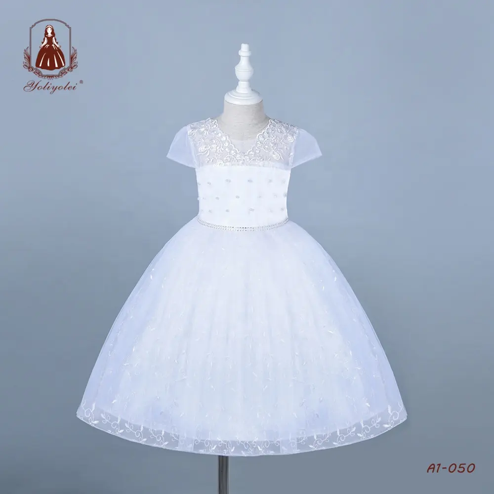 Kids Fashion Clothing European Lace And Tulle Dress Teen Apparel Party Maxi Dresses For Girls