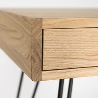 Bureau nordique en bois massif bureau d'ordinateur à la maison fer moderne simple pin bureau table de travail