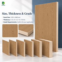 Panneau de contreplaqué Jinbase W-XM-406 en placage de chêne ambre chaud, qualité E0, 1220x2440mm, épaisseur 18mm