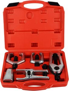 5 pièces Kit d'outils <span class=keywords><strong>de</strong></span> réparation <span class=keywords><strong>de</strong></span> carrosserie <span class=keywords><strong>de</strong></span> <span class=keywords><strong>voiture</strong></span> extracteur <span class=keywords><strong>de</strong></span> joint à rotule Pitman bras biellette extrémité Jack support roulement séparateur pour Service frontal - Product Image 3