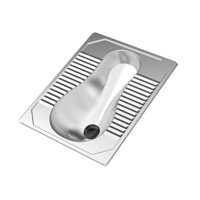 WC mobile sur mesure pour places publiques, cuvette de toilettes à la turque en acier inoxydable, procédé de tôlage profond, traitement de surface personnalisé