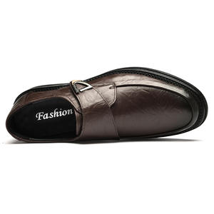 Chaussures Derby Homme en Cuir Véritable Gratté Fait Main, Style Décontracté et Habillé pour l'Automne, Idéales pour le Mariage ou les Cérémonies - Product Image 4