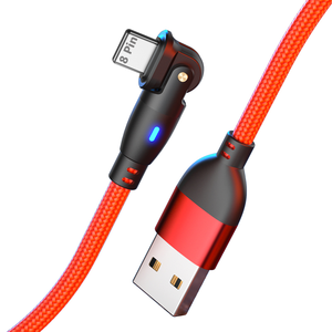 Sites de fournisseurs de vente en gros de fabrication électronique bon marché 180 câble de données de chargeur USB rotatif de <span class=keywords><strong>50cm</strong></span> pour <span class=keywords><strong>iPhone</strong></span> Samsung Huawei Xiaomi - Product Image 1
