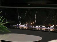 Cheminée électrique moderne à température réglable, télécommande, pour la décoration intérieure d'hôtel, construction en acier, vente chaude