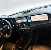 Autoradio DVD stéréo à trois écrans de 12,3 pouces pour Mercedes-Benz GLA/CLA/Classe A 2013-2018 avec navigation GPS NTG4.5/5.0