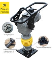 Pilon de bourrage électrique 3kw compacteur saut jack wacker impact du sol vibrant tamper
