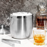 Refroidisseur pour vin et bière, seau à glace Portable avec couvercle et cuillère à glace, vente en gros
