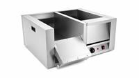 Chauffe-Plats Commercial Infrarouge Therma Dry Heat 2 GN 1/1 Économe en Énergie Sans Eau Sans Tartre pour Buffet Chinois